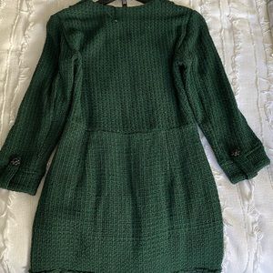 Brand: Zara, size 4, Forest green. Shirtdress.